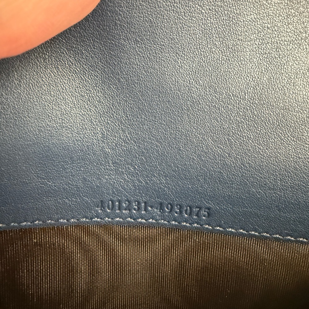 Authentic Gucci GG Navy Blue Velvet Dionysus Shoulder Crossbody wCOA Excellent - Picture 10 of 12